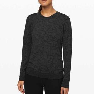 Lululemon | Breeze By Long Sleeve | Polar Spots Titanium/Black | 6